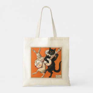 Bolsa Tote Coelho e Gato Dançantes Musicais