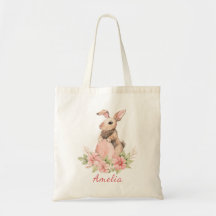 Coelho em Aquarela Ovo Floral de Primavera Caça ao