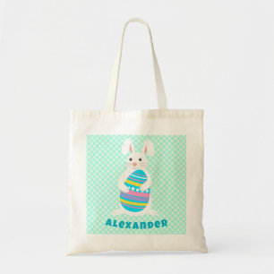 Bolsa Tote Coelho Engraçado Caça de Ovos personalizado