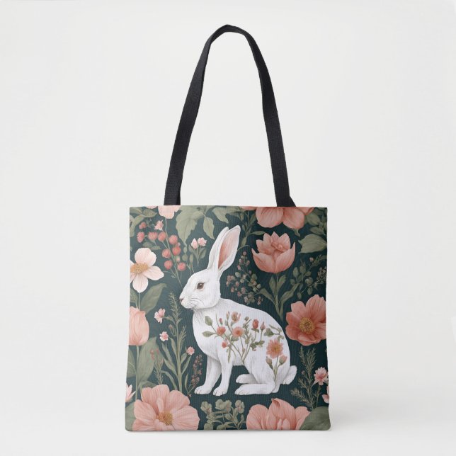 Bolsa Tote Coelho Fofo Cottagecore (Frente)