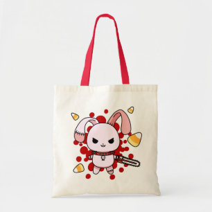 Bolsa Tote Coelho mau bonito de Kawaii com serra de cadeia