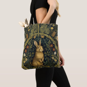 Bolsa Tote Coelho no estilo da arte florestal