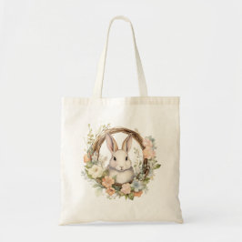 Bolsa Tote Coelho precioso com Flores de primavera