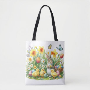 Bolsa Tote Coelho/primavera Clássico/Vintage/frango