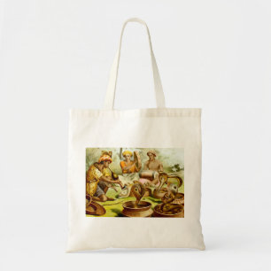 Bolsa Tote Coelhos de desenho da Vintage