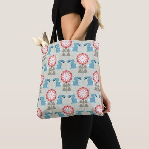 Bolsa Tote Coelhos e Flores