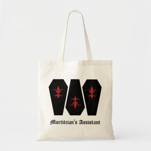 Bolsa Tote Coffin gótico elegante do assistente Mortician (Frente)