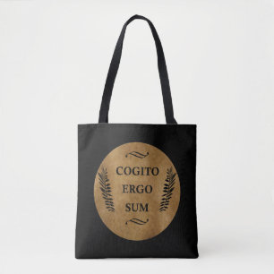 Bolsa Tote cogito ergo sum, frase latina