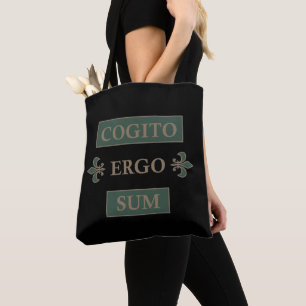 Bolsa Tote cogito ergo sum, frase latina