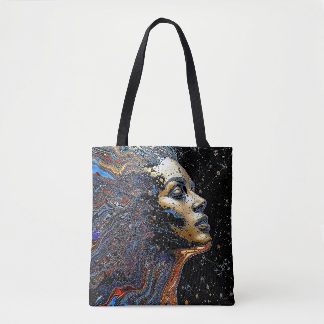 Bolsa Tote "Cognição Celestial" – Um Retrato Surreal (Frente)