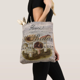 Bolsa Tote cogumelo-do-hipster-roxo-francês