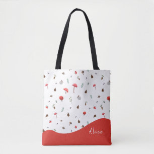 Bolsa Tote Cogumelos brancos, personalizados ou não