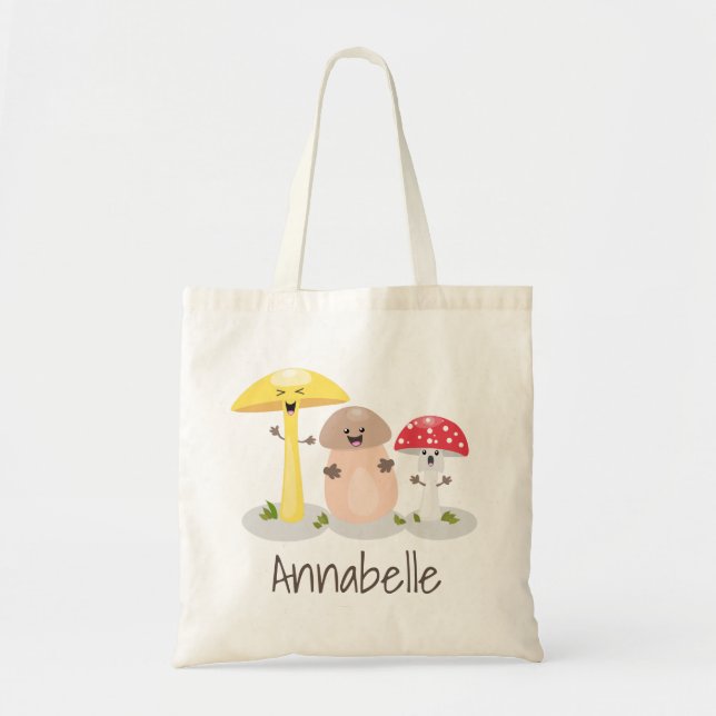 Bolsa Tote Cogumelos e toadstools, felinos e felinos (Frente)