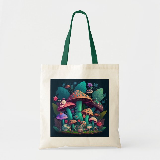 Bolsa Tote Cogumelos em campo (Frente)