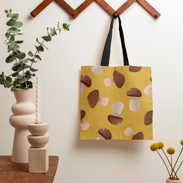 Bolsa Tote Cogumelos Marrons (Criador carregado)