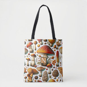 Bolsa Tote Cogumelos Selvagens Caprichosos