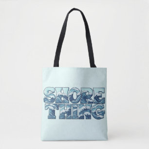 Bolsa Tote Coisa da Praia Gráfico de Ondas do Oceano Azul R