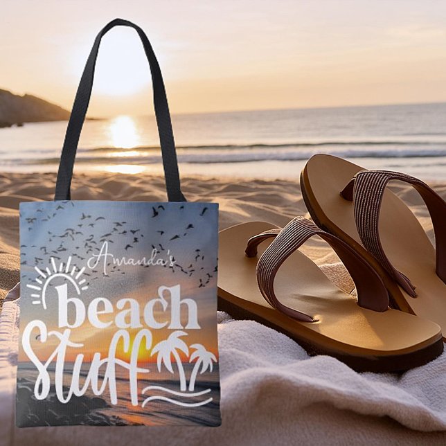 Bolsa Tote "Coisa de praia personalizada" (Criador carregado)