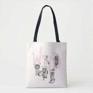 Bolsa Tote COISAS   Coisas Selvagens e Max - Rosa