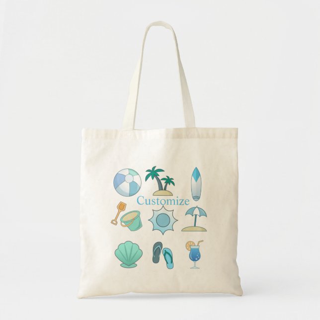 Bolsa Tote Coisas da vida na praia Thunder_Cove (Frente)