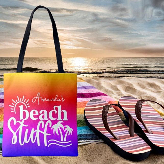 Bolsa Tote "Coisas de praia" Personalizadas (Criador carregado)