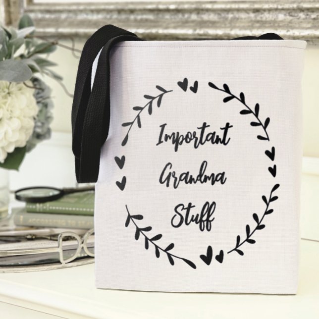 Bolsa Tote Coisas Importantes da Vovó (Important Grandma Stuff Tote Bag)