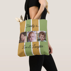Bolsa Tote Colagem adicione suas próprias fotos personalizada