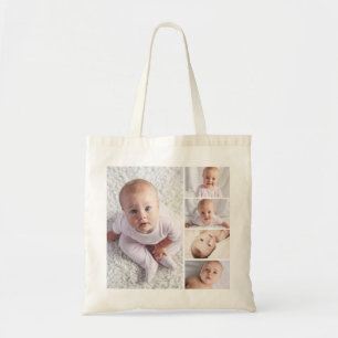 Bolsa Tote Colagem da foto dos Grandchildren personalizados 5