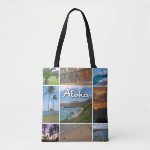 Bolsa Tote Colagem da foto sacola de Oahu, Havaí