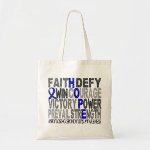 Bolsa Tote Colagem da palavra da esperança que Ankylosing