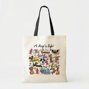 Bolsa Tote Colagem de Cachorros