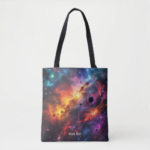 Bolsa Tote Colagem de Cenas Espaciais Fantasy