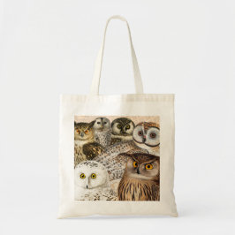 Bolsa Tote Colagem de Coruja Vintage