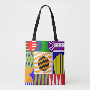 Bolsa Tote Colagem de Formas Bauhaus