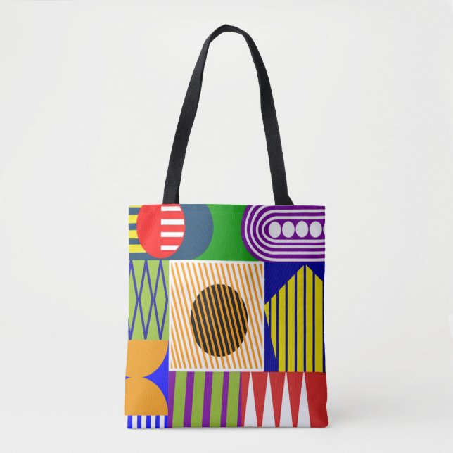 Bolsa Tote Colagem de Formas Bauhaus (Frente)