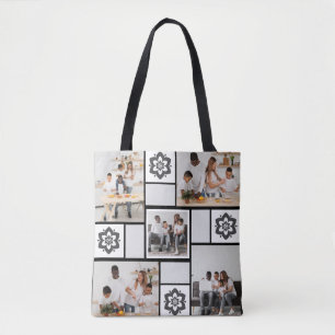 Bolsa Tote Colagem de Fotografias com design Floral 5
