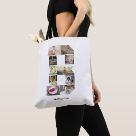 Bolsa Tote Colagem de Fotografias com design Letra B