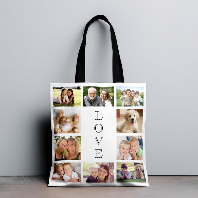 Bolsa Tote Colagem de Fotografias do Family Love 10 (Criador carregado)