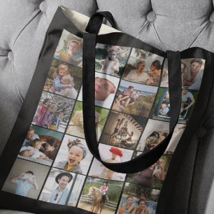 Bolsa Tote Colagem de Fotografias na moda Dupla Face 20