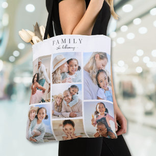 Bolsa Tote Colagem de Fotos da Família