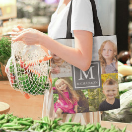 Bolsa Tote Colagem de Fotos da Família