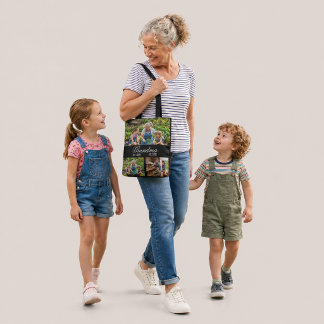 Bolsa Tote Colagem de Fotos da Família Projeto de Lembrança d