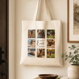 Bolsa Tote Colagem de fotos da mãe pastora alemã cadela
