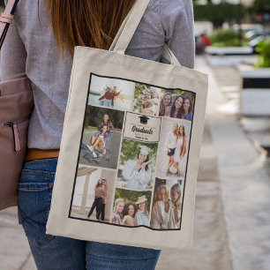 Bolsa Tote Colagem de Fotos de Amigos do Último Ano da Escola