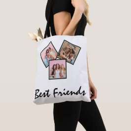 Bolsa Tote Colagem de Fotos de Amigos Moderna Simples