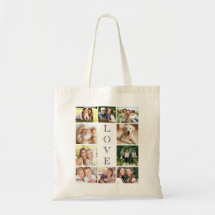 Bolsa Tote Colagem de Fotos de Amor Familiar