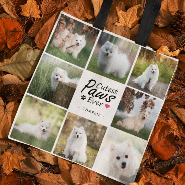 Bolsa Tote Colagem de Fotos de Cães de Pet Mais Justas Modern (Criador carregado)