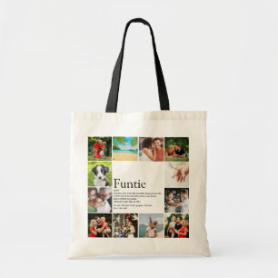 Bolsa Tote Colagem de Fotos de Definição de Tia Funtie Aunt