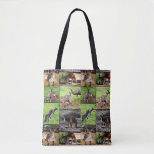 Bolsa Tote Colagem De Fotos De Kangaroo, Saco De Compras De I