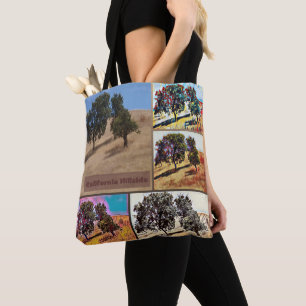 Bolsa Tote Colagem de Fotos do Abstrato California Hillside 9